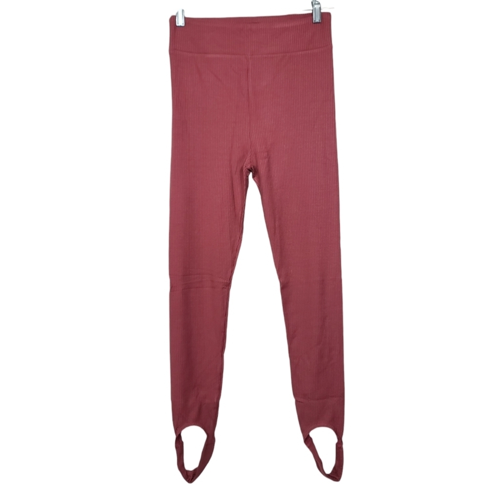 NWT Lett Terra Cotta Rio Stirrup Leggings M